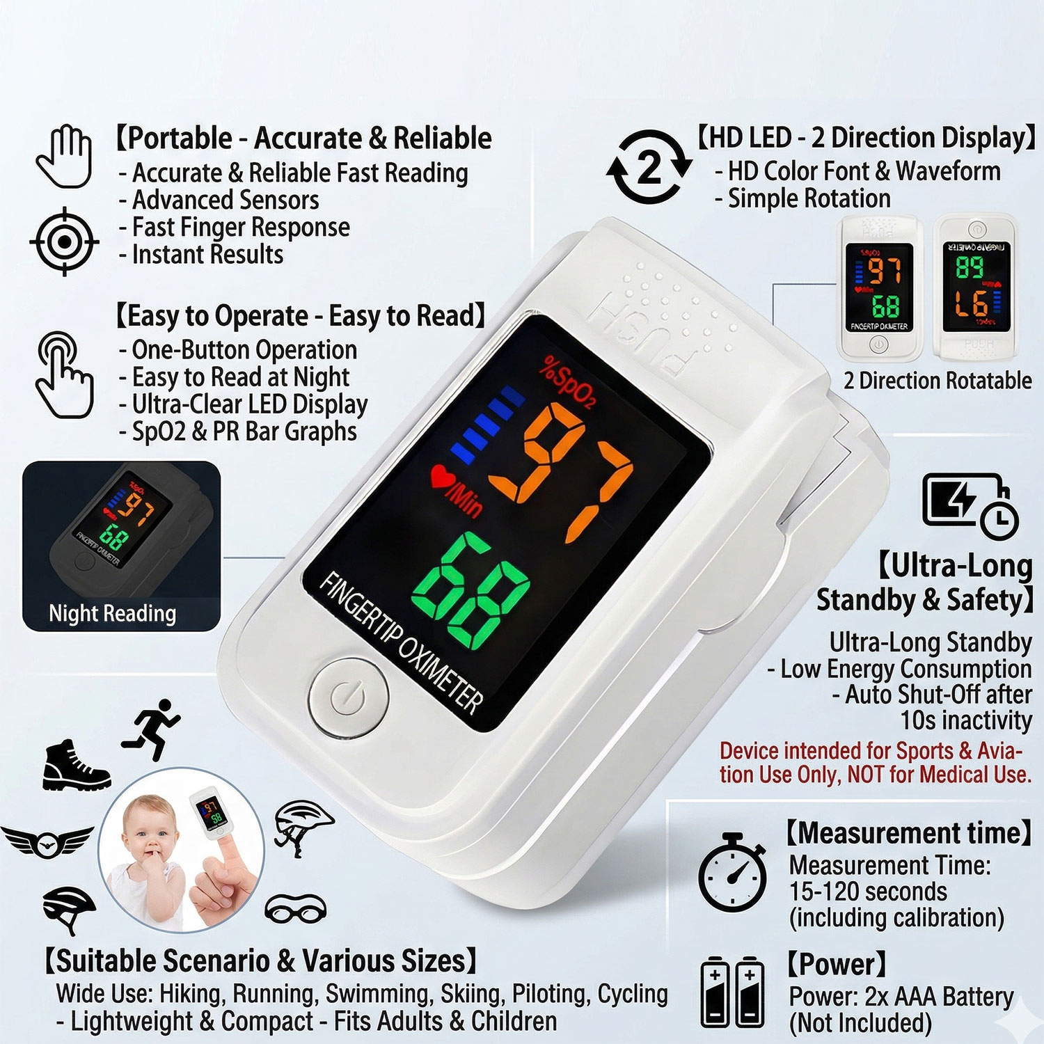 2-in-1 Haushalts-Infrarot-Stir – Pulse Oximeter Bewertung und Preis
