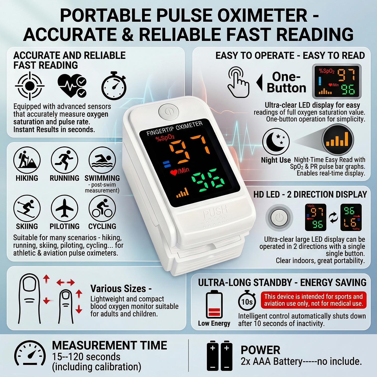 2-in-1 Haushalts-Infrarot-Stir – Pulse Oximeter Bewertung und Preis