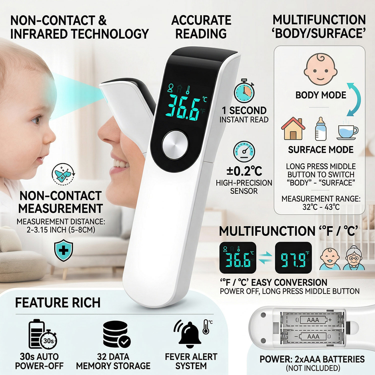Medizinisches Stirnthermometer – Pulse Oximeter Bewertung und Preis